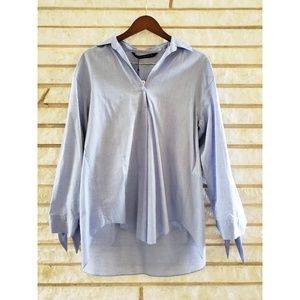 Zara Woman Chambray VNeck Shirt
